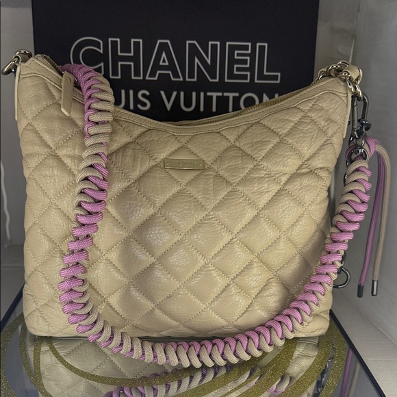 kate spade Handbags - Kate Spade Quilted Beige and Pink Shoulder Bag